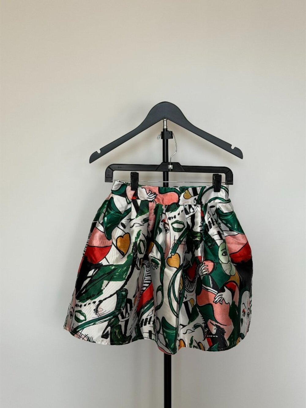 Multicolor Abstract Print High Waisted Skirt